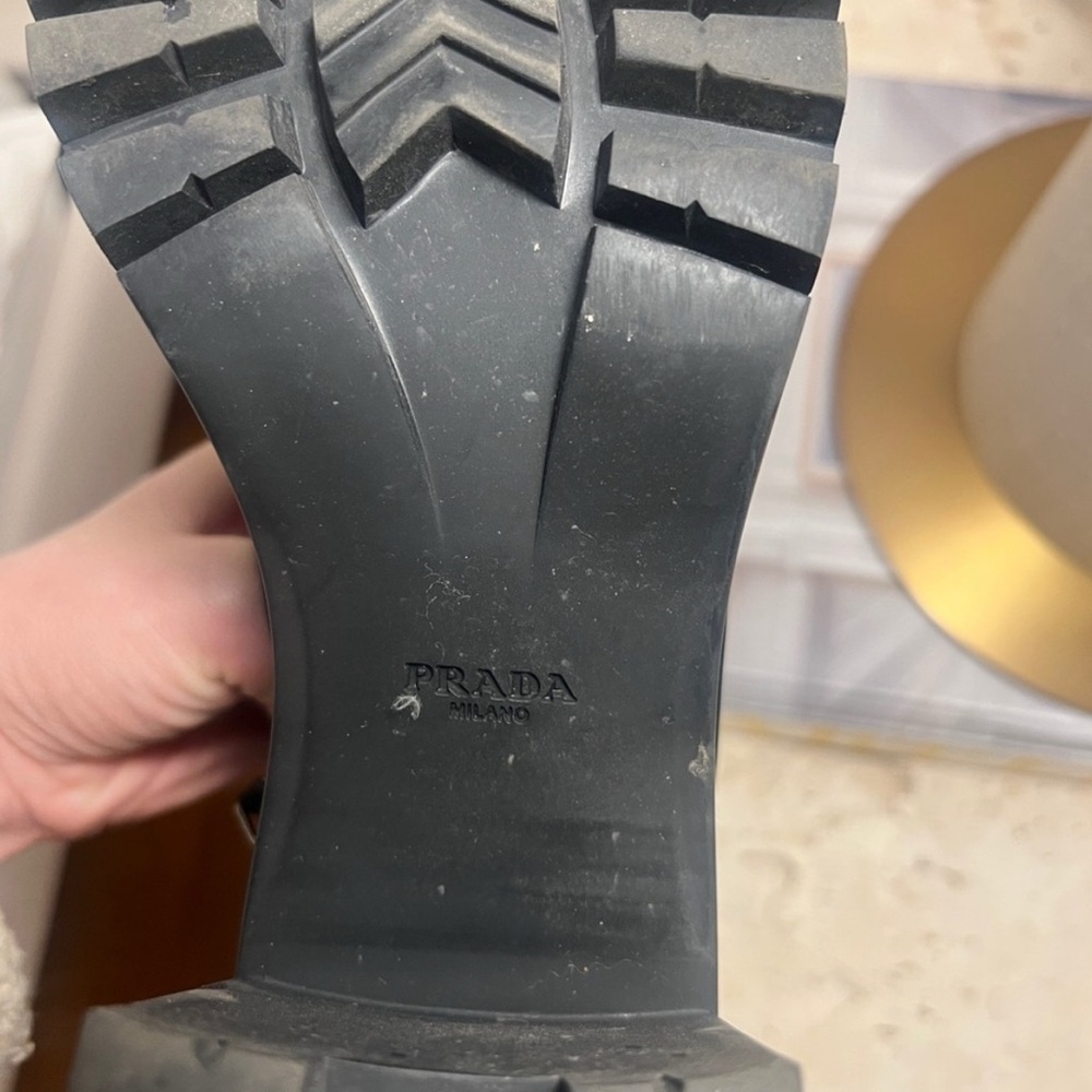 Prada Women's Black Lace-Up Boots - Picture 4 of 6